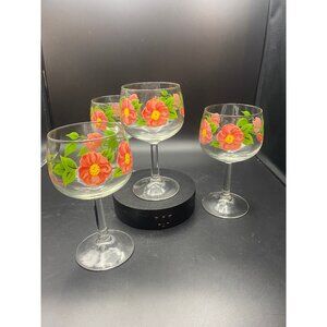Desert Rose Wine Goblets Set of 4